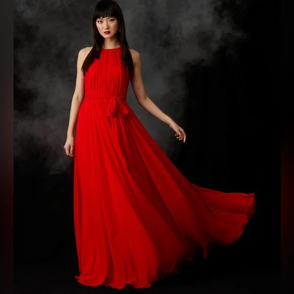 Badgley mischka red gown cheap